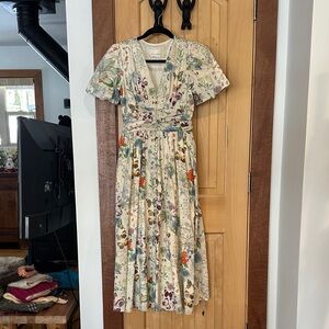 Anthropologie Multicolor Floral Midi Dress